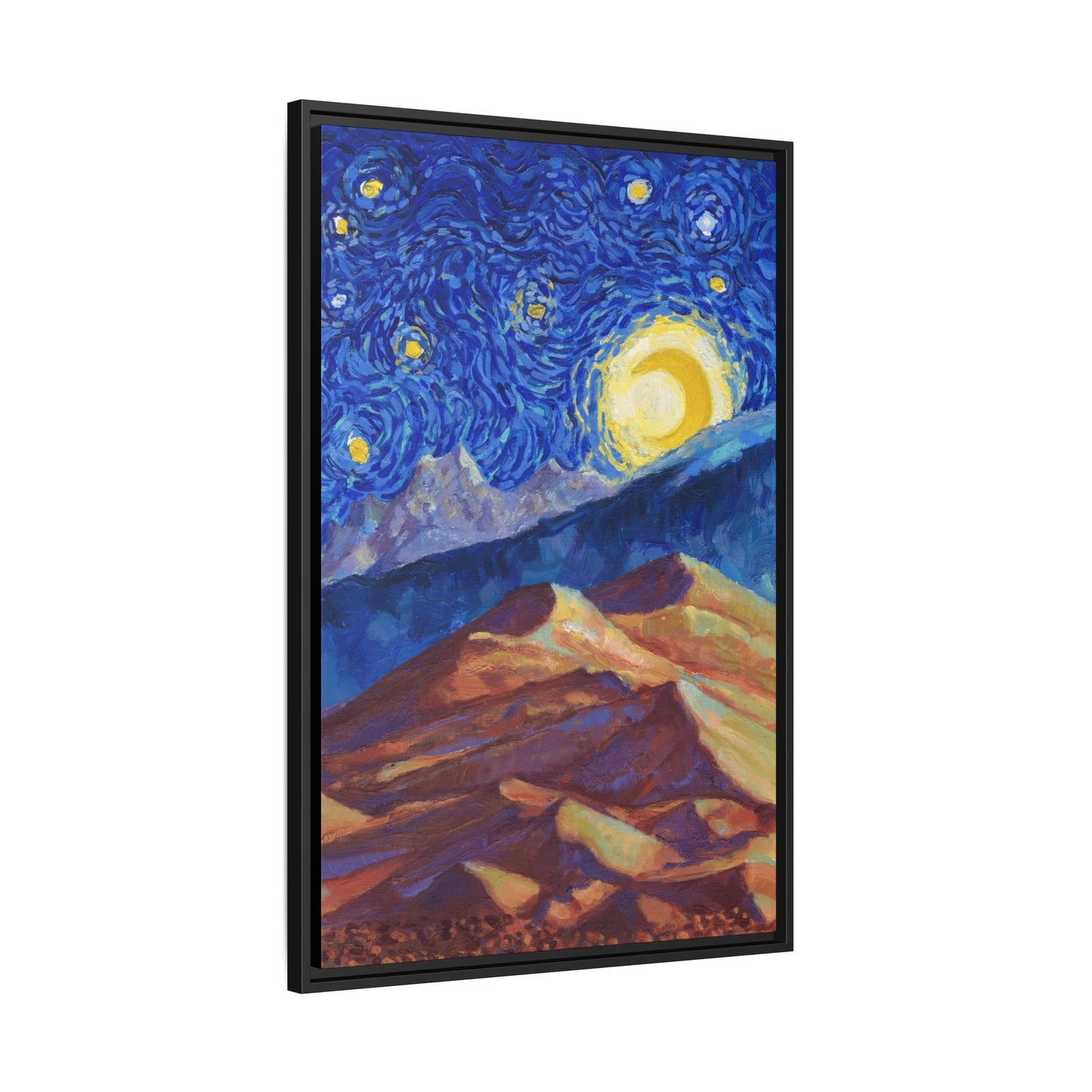 Great Sand Dunes National Park Framed Canvas - The Starry Night