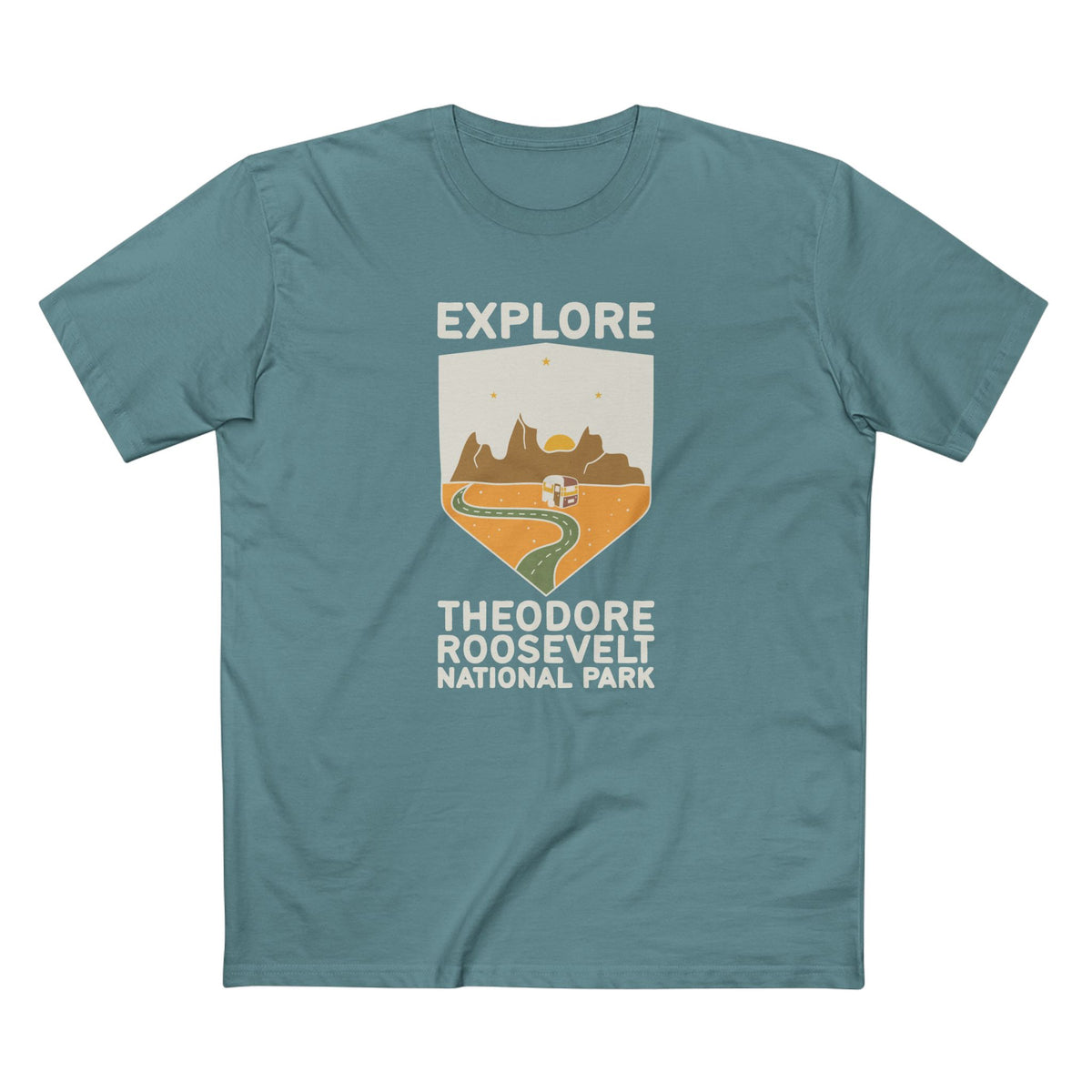 Theodore Roosevelt National Park T-Shirt - Explore Theodore Roosevelt in Slate Blue