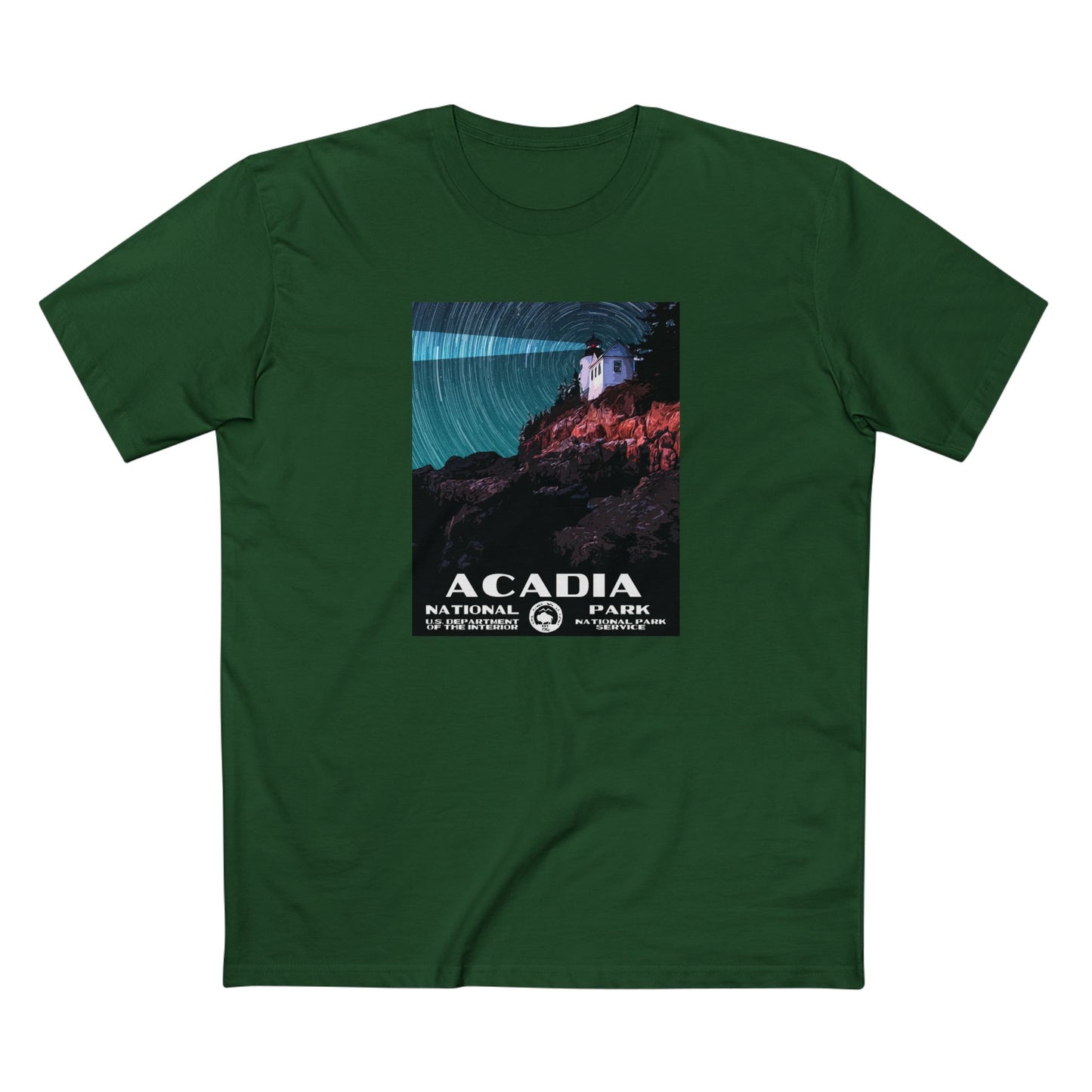 Acadia National Park T-Shirt in Forest Green