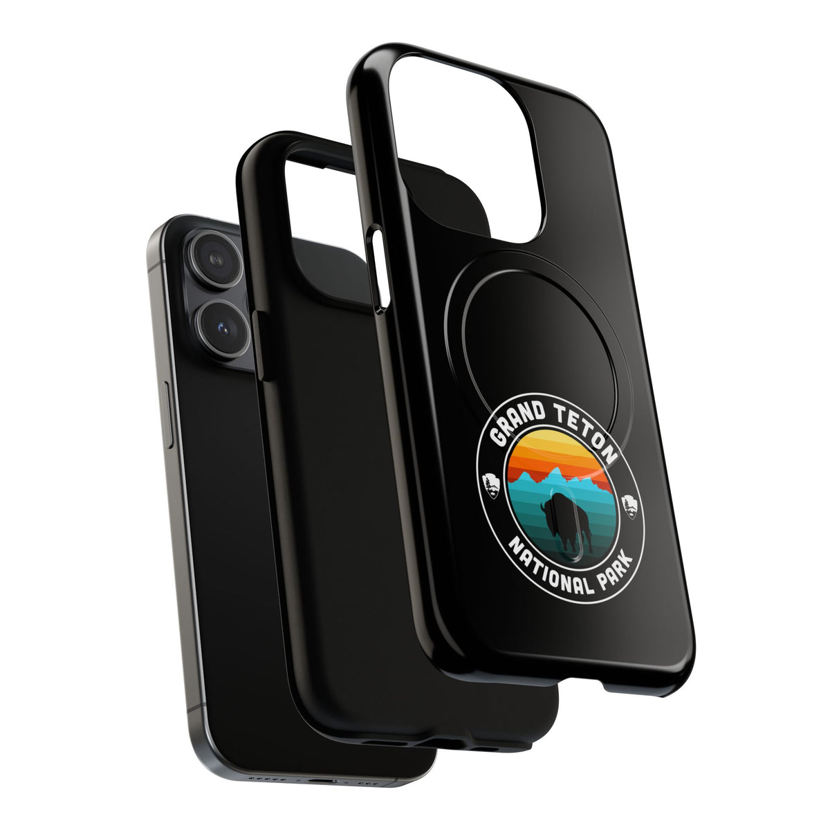 Grand Teton National Park iPhone Case with MagSafe - Round Emblem Design