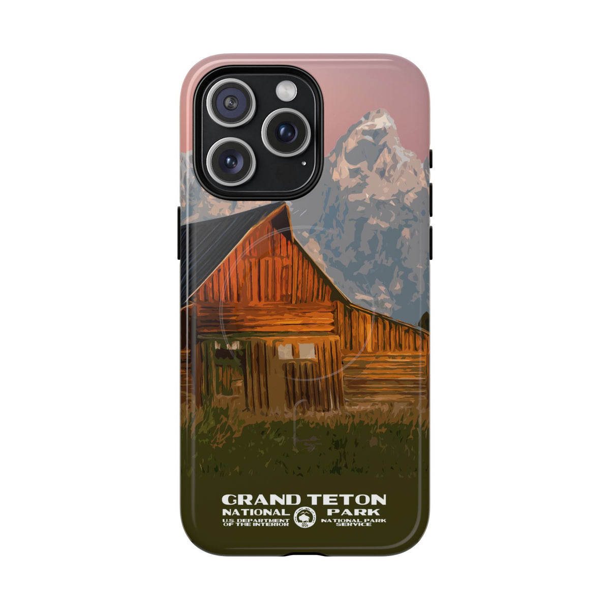 Grand Teton National Park iPhone Case with MagSafe - Moulton Barn