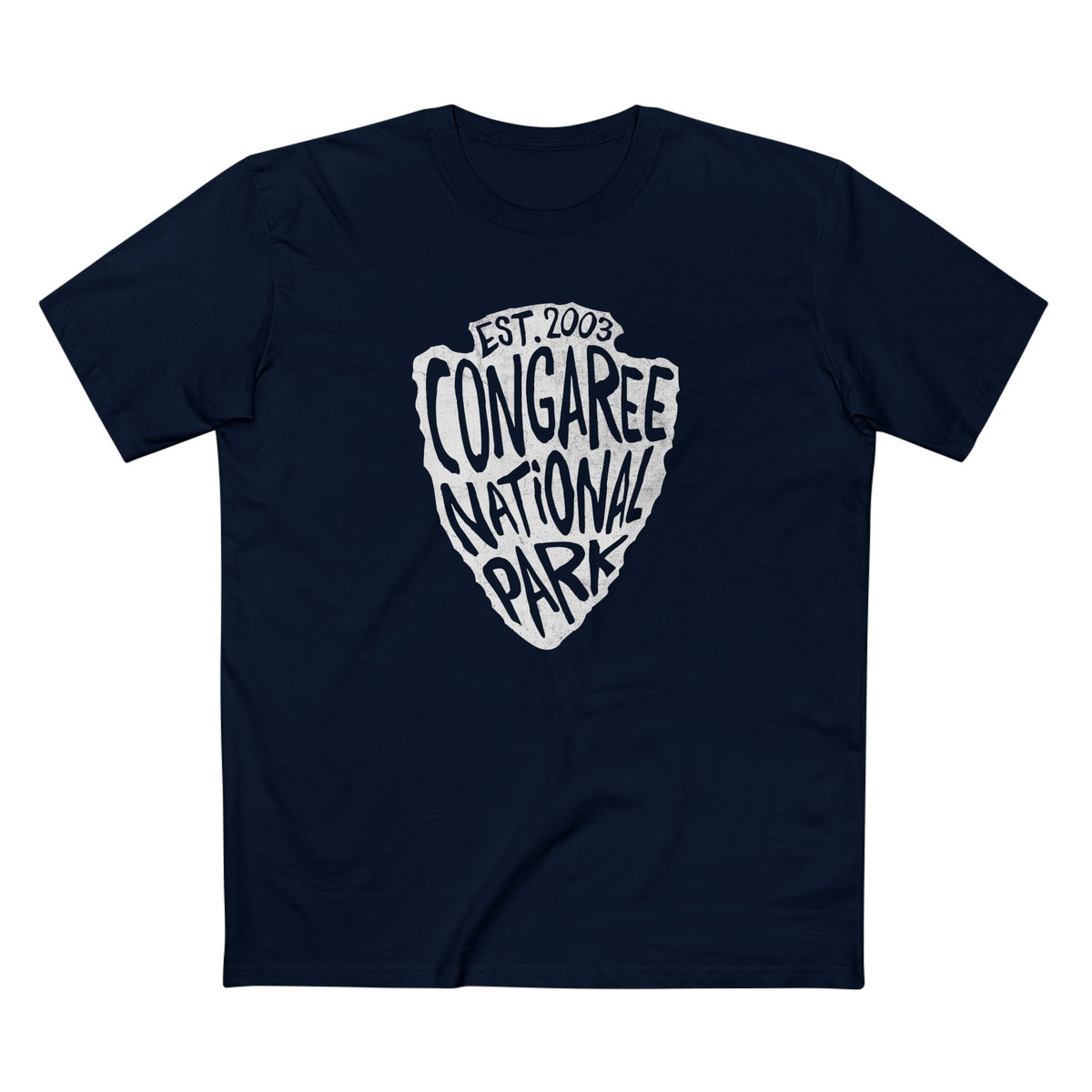 Congaree National Park T-Shirt - Arrowhead Design in Navy