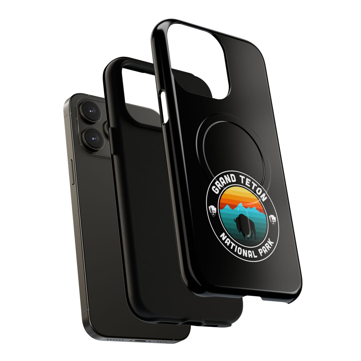 Grand Teton National Park iPhone Case with MagSafe - Round Emblem Design