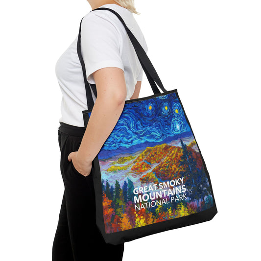 Great Smoky Mountains National Park Tote Bag - The Starry Night Large