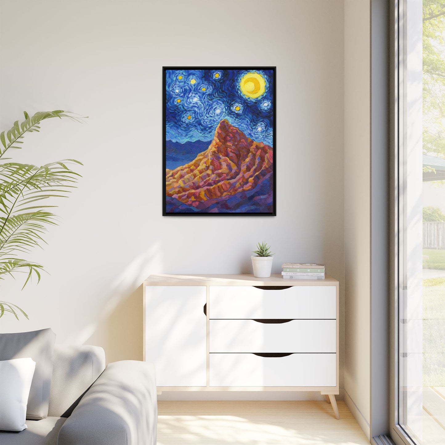 Death Valley National Park Framed Canvas - The Starry Night