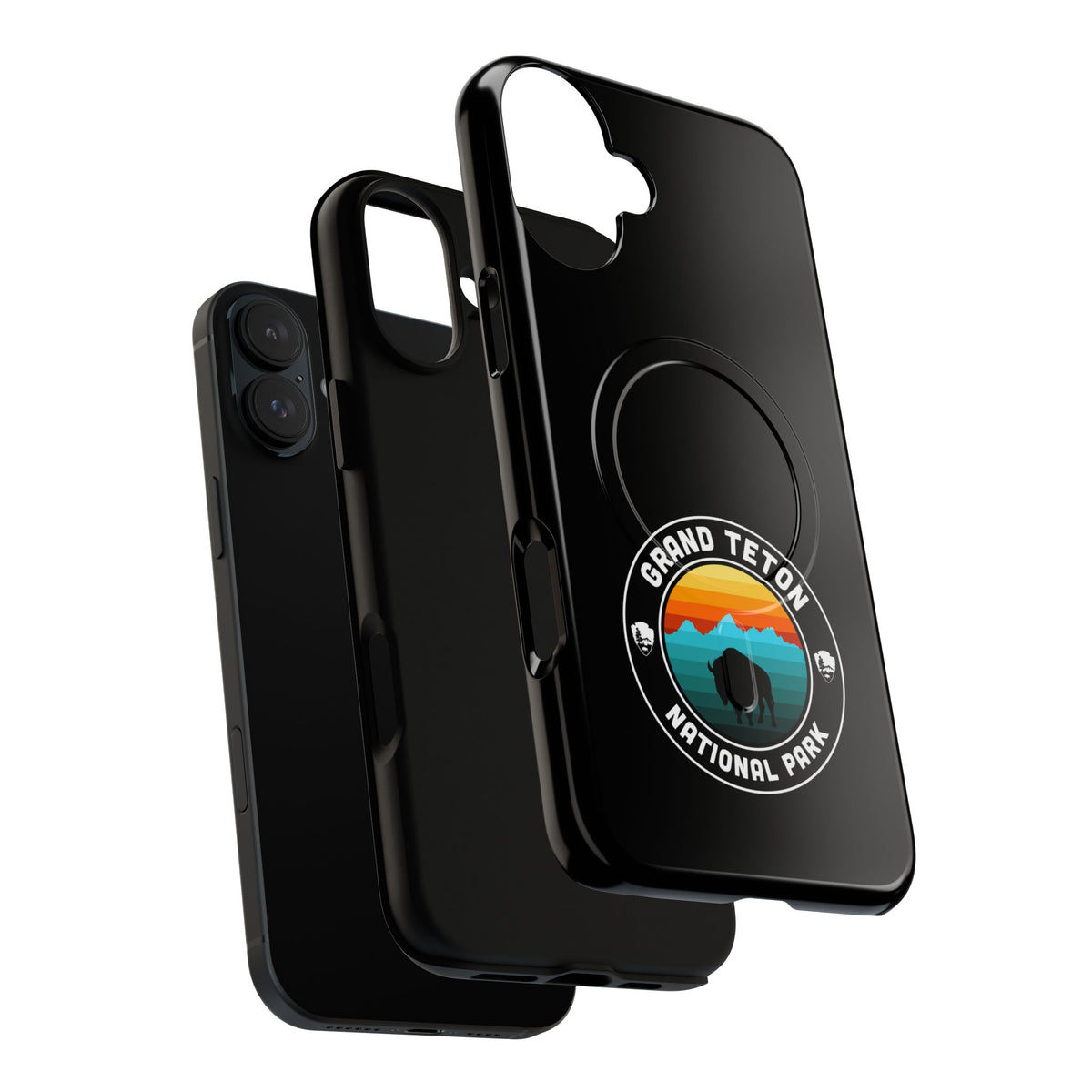 Grand Teton National Park iPhone Case with MagSafe - Round Emblem Design