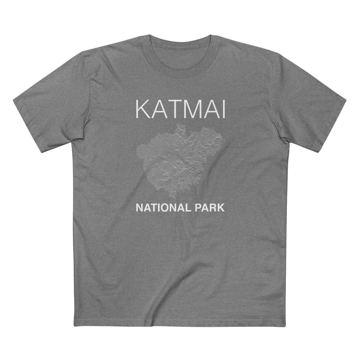 Katmai National Park T-Shirt Lines in Athletic Heather
