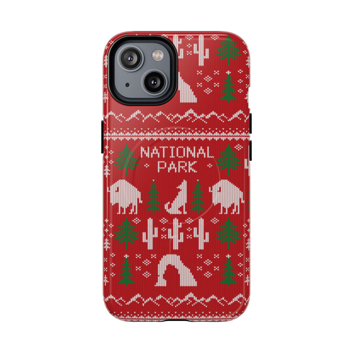 National Park iPhone Case with MagSafe - Fair Isle Pattern
