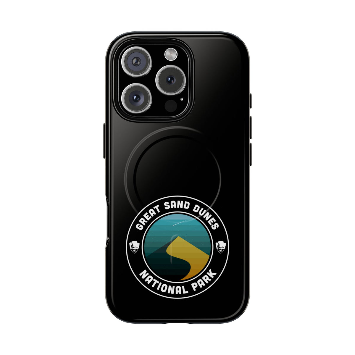 Great Sand Dunes National Park iPhone Case with MagSafe - Round Emblem Design