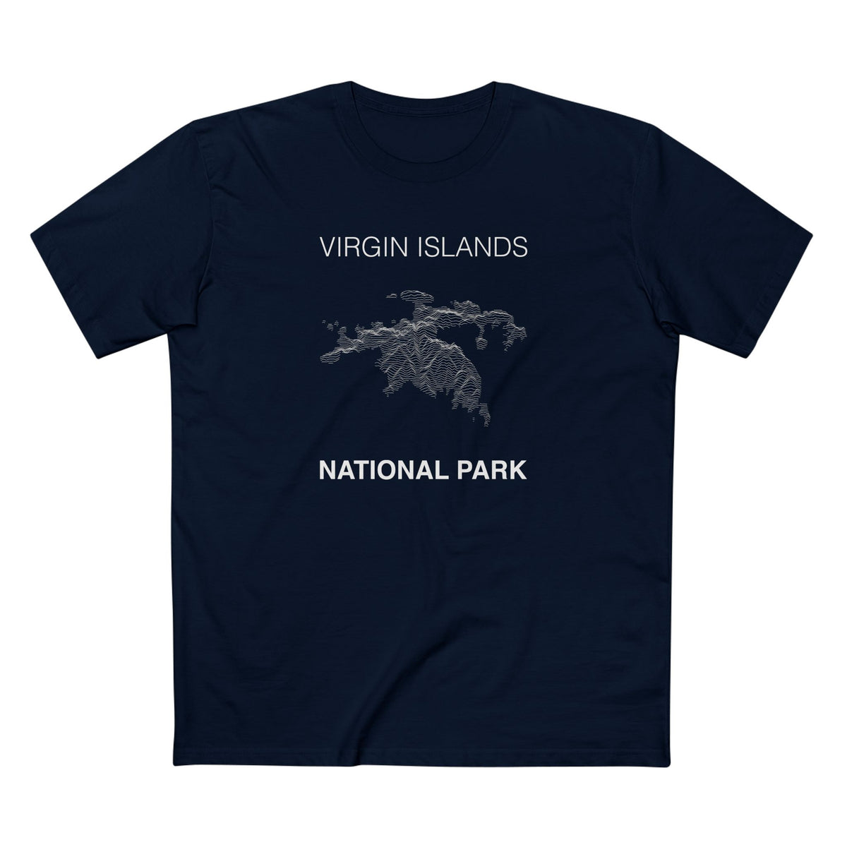 Virgin Islands National Park T-Shirt Lines in Navy