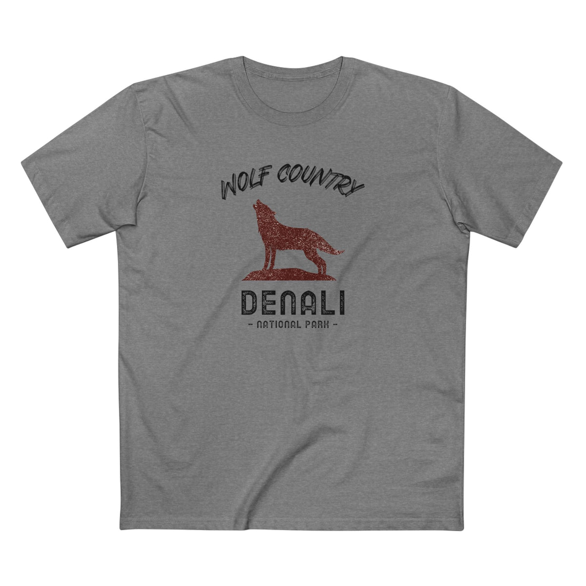 Denali National Park T-Shirt - Wolf Country in Athletic Heather
