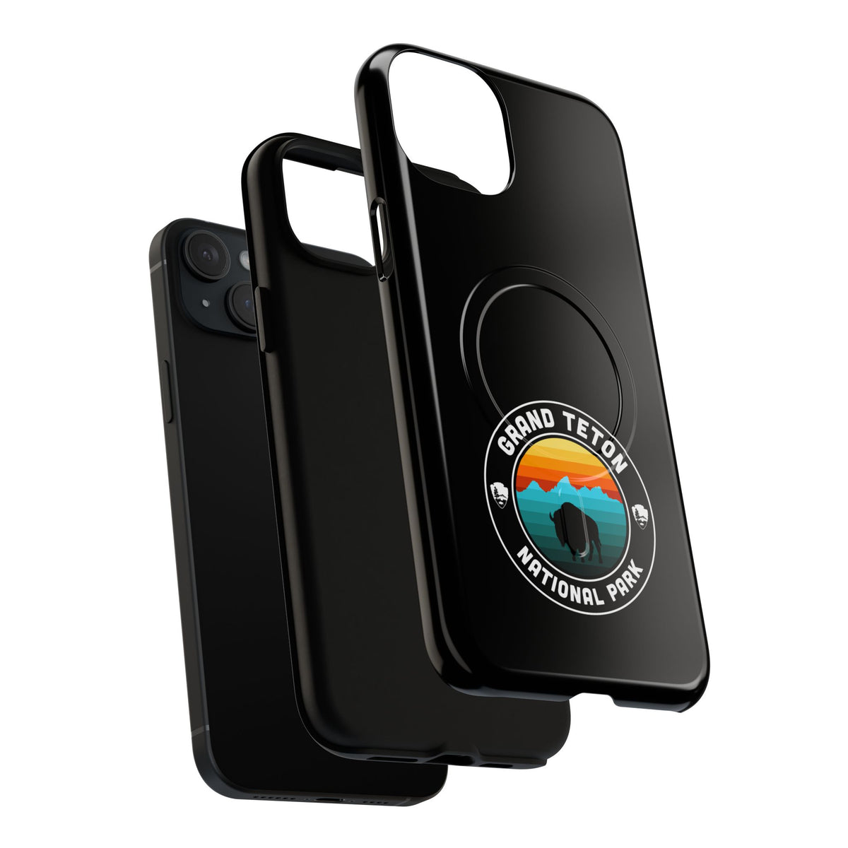 Grand Teton National Park iPhone Case with MagSafe - Round Emblem Design