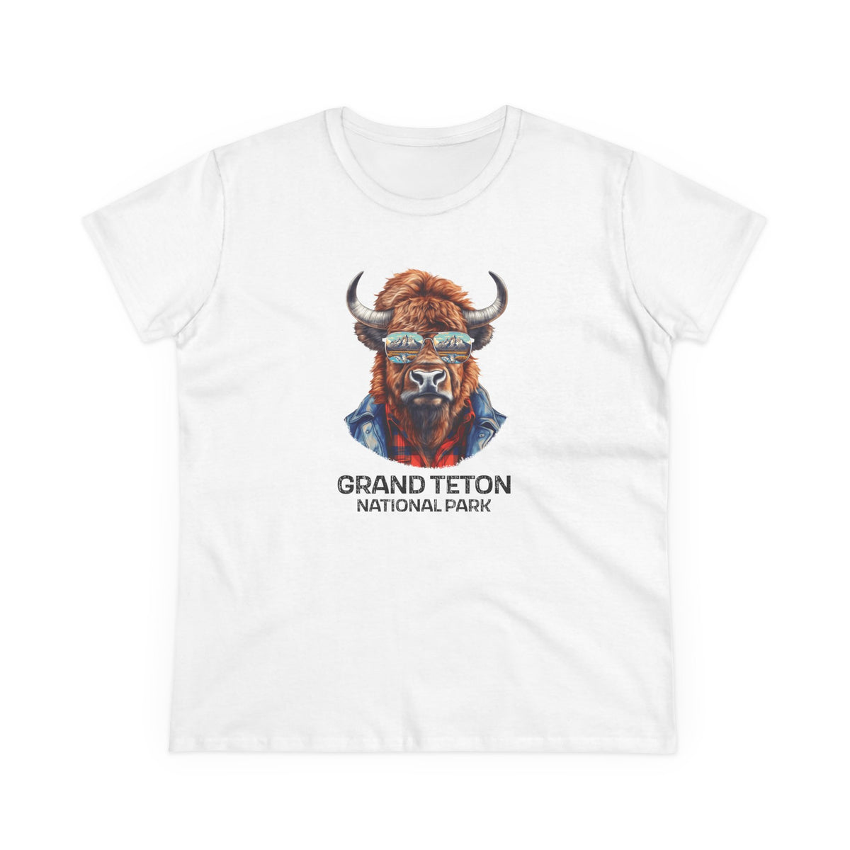 Grand Teton National Park Women's T-Shirt - Cool Bison