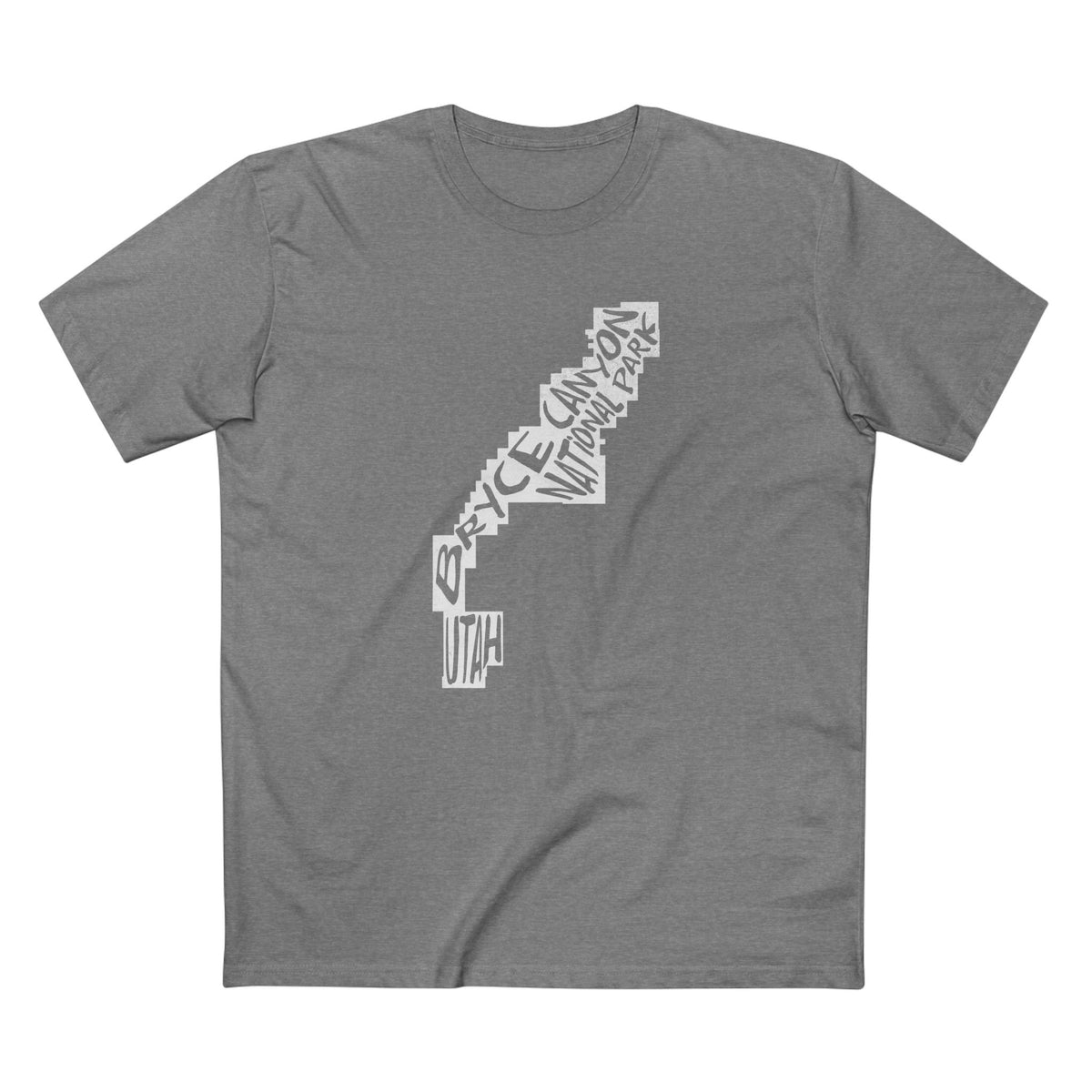 Bryce Canyon National Park T-Shirt - Map in Athletic Heather
