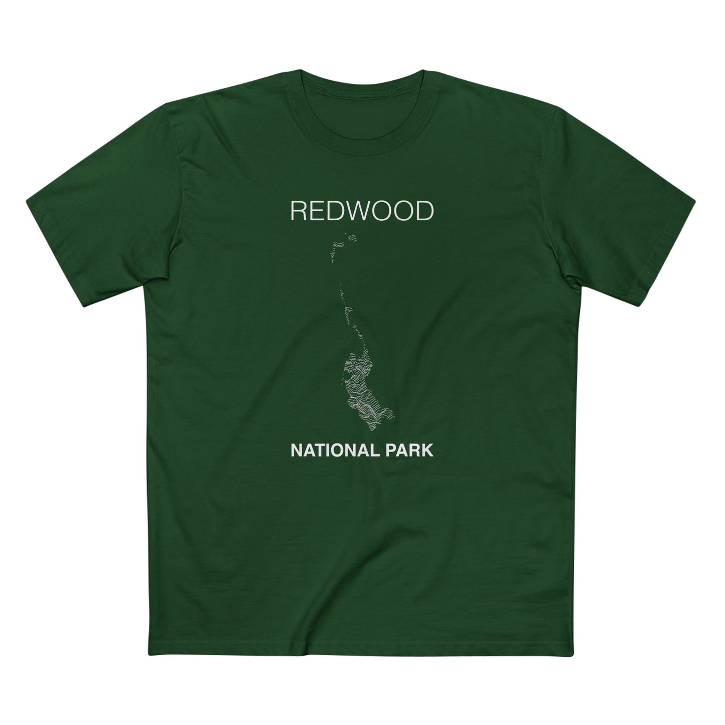 Redwood National Park T-Shirt Lines in Forest Green