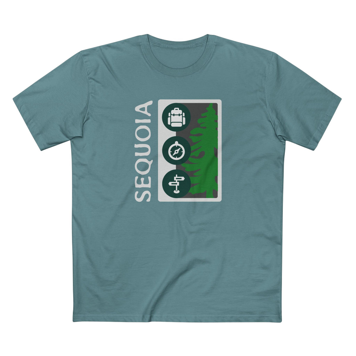 Sequoia National Park T-Shirt Tree Graphic in Slate Blue
