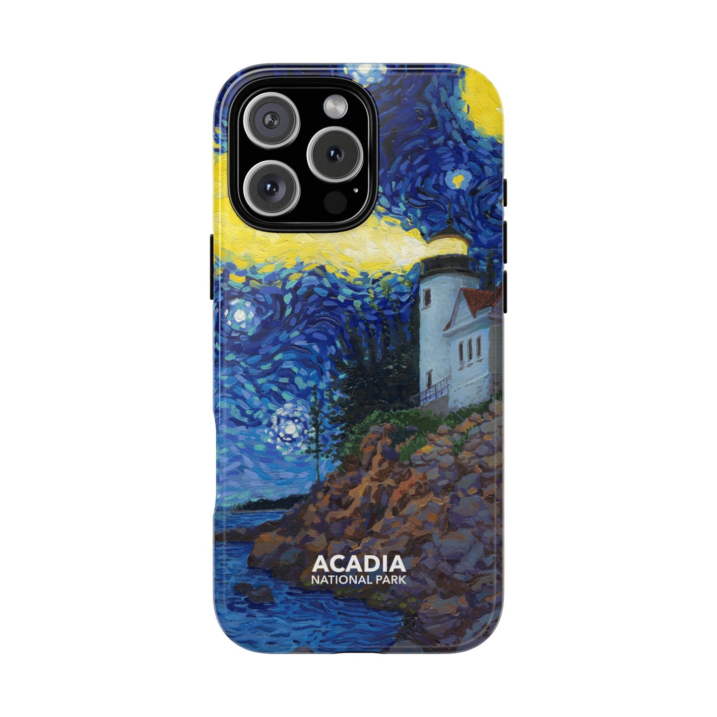 Acadia National Park Phone Case - Starry Night Lighthouse