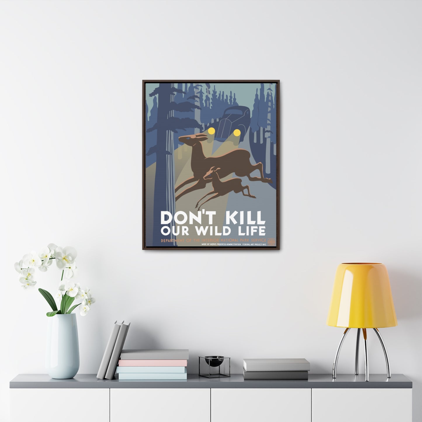 Don't Kill Wildlife National Park Framed Canvas - WPA Poster
