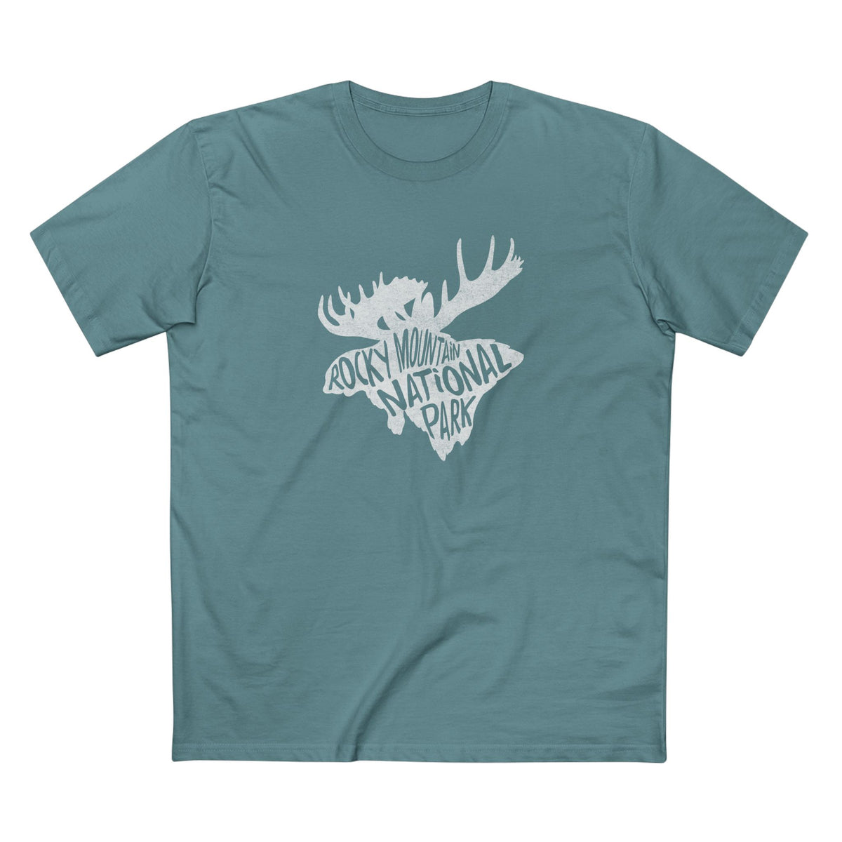 Rocky Mountain National Park T-Shirt - Moose in Slate Blue