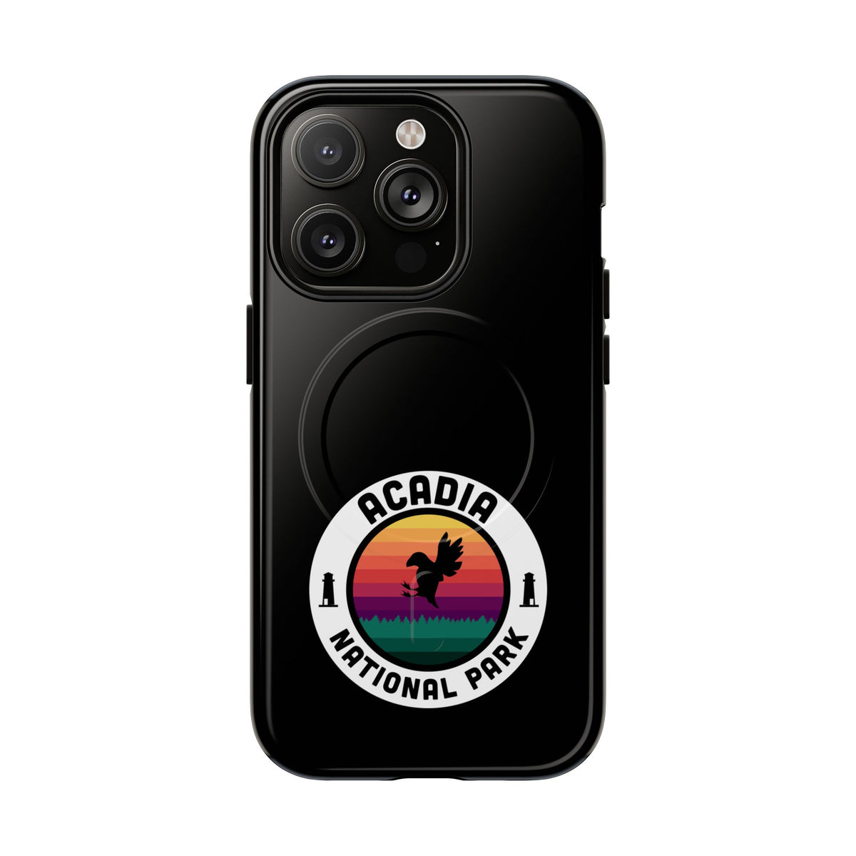 Acadia National Park iPhone Case with MagSafe - Round Emblem Design
