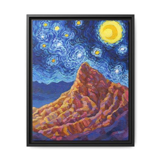 Death Valley National Park Framed Canvas - The Starry Night