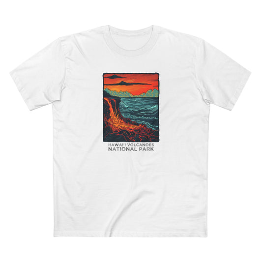 Hawai'i Volcanoes National Park T-Shirt - Sea Lava in White