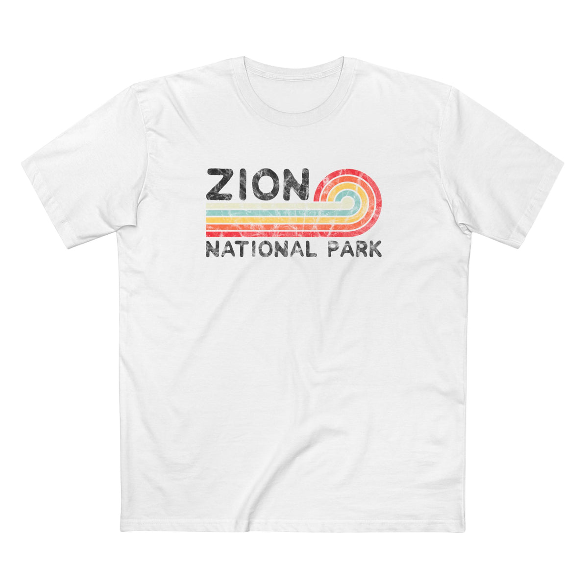 Zion National Park T-Shirt - Vintage Stretched Sunrise in White