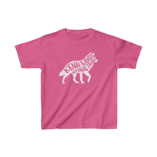 Kenai Fjords National Park Child T-Shirt - Wolf Chunky Text