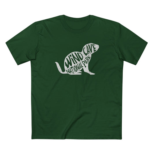 Wind Cave National Park T-Shirt - Prairie Dog in Forest Green