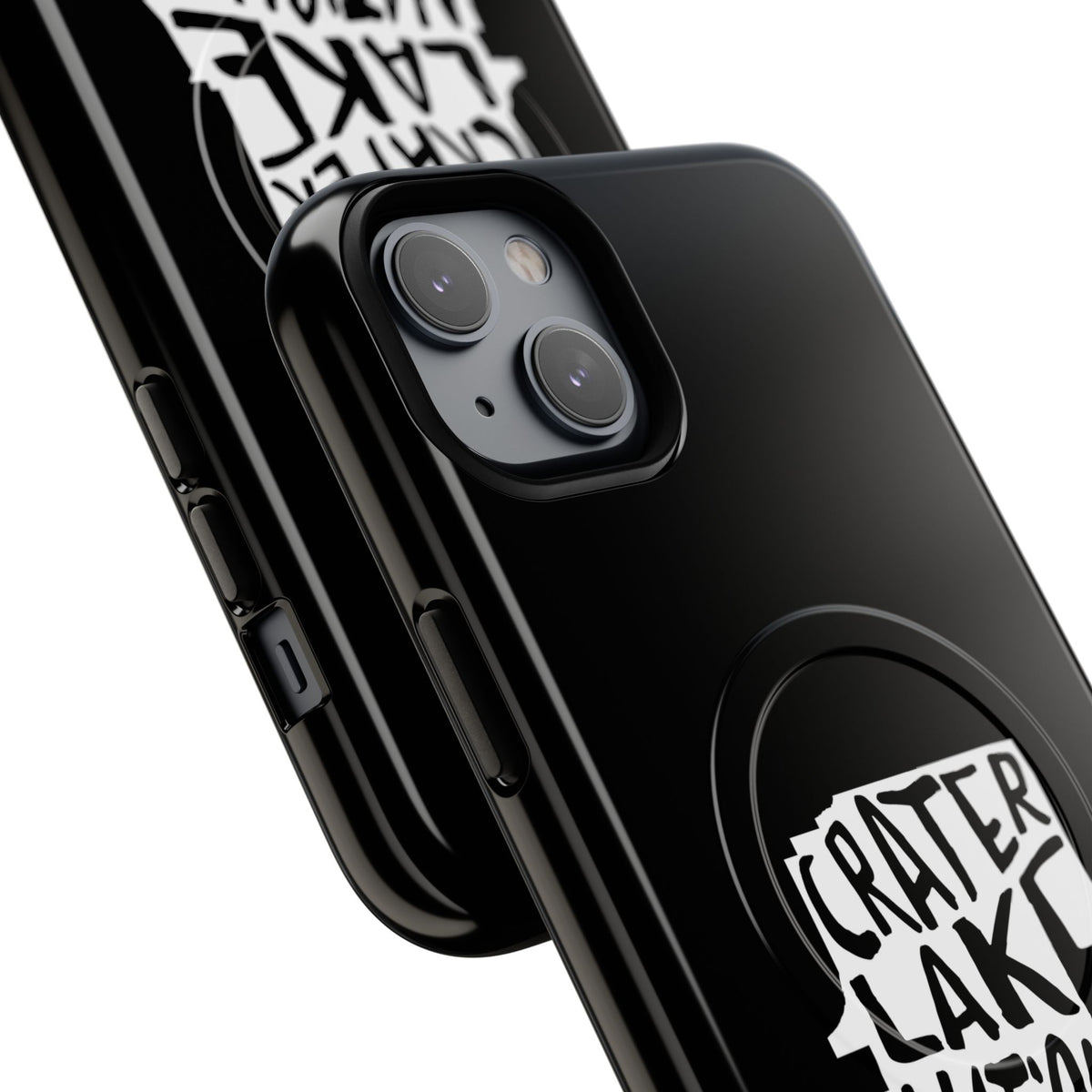 Crater Lake National Park iPhone Case with MagSafe - Map Design