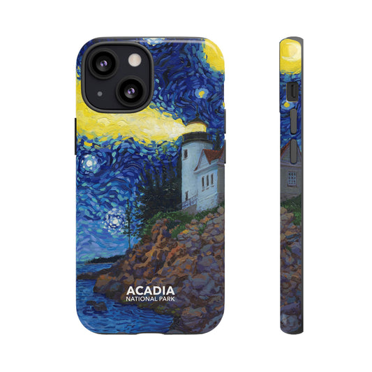 Acadia National Park Phone Case - Starry Night Lighthouse