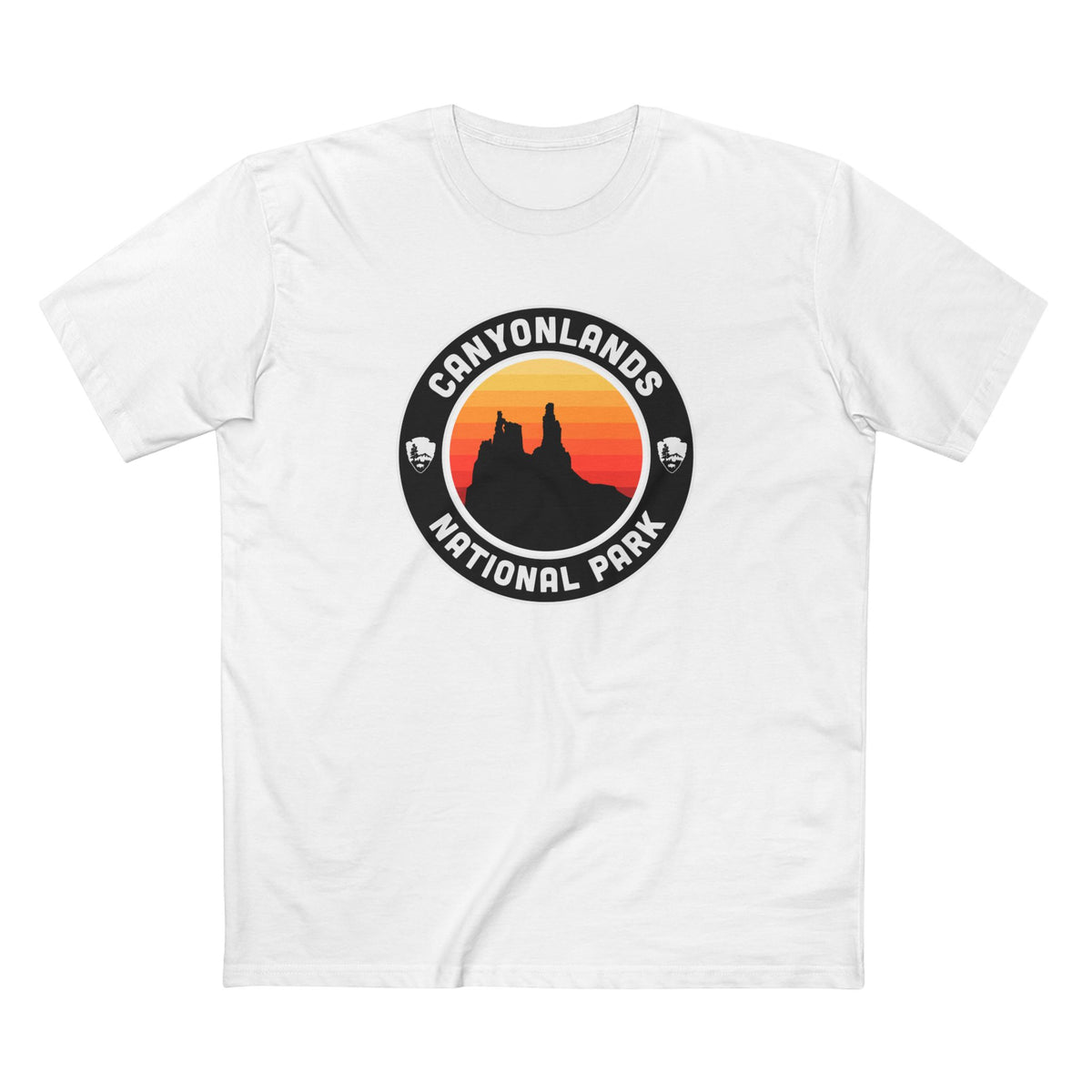 Canyonlands National Park - Round Badge Design in White
