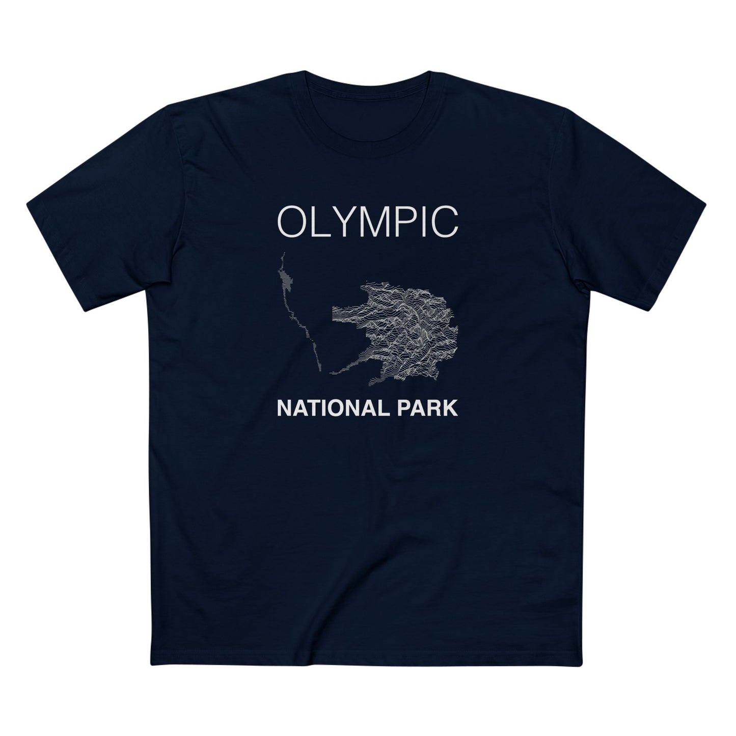 Olympic National Park T-Shirt Lines in Navy