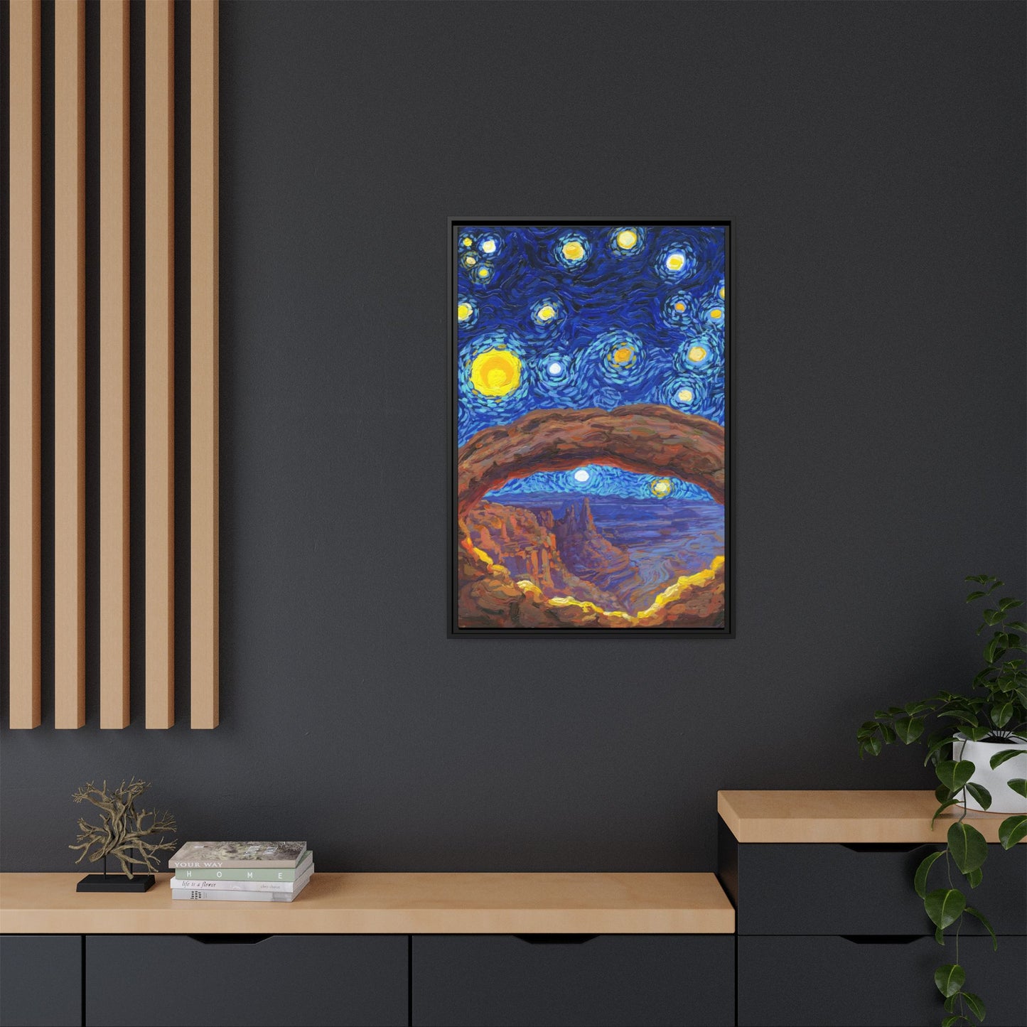 Canyonlands National Park Framed Canvas - The Starry Night
