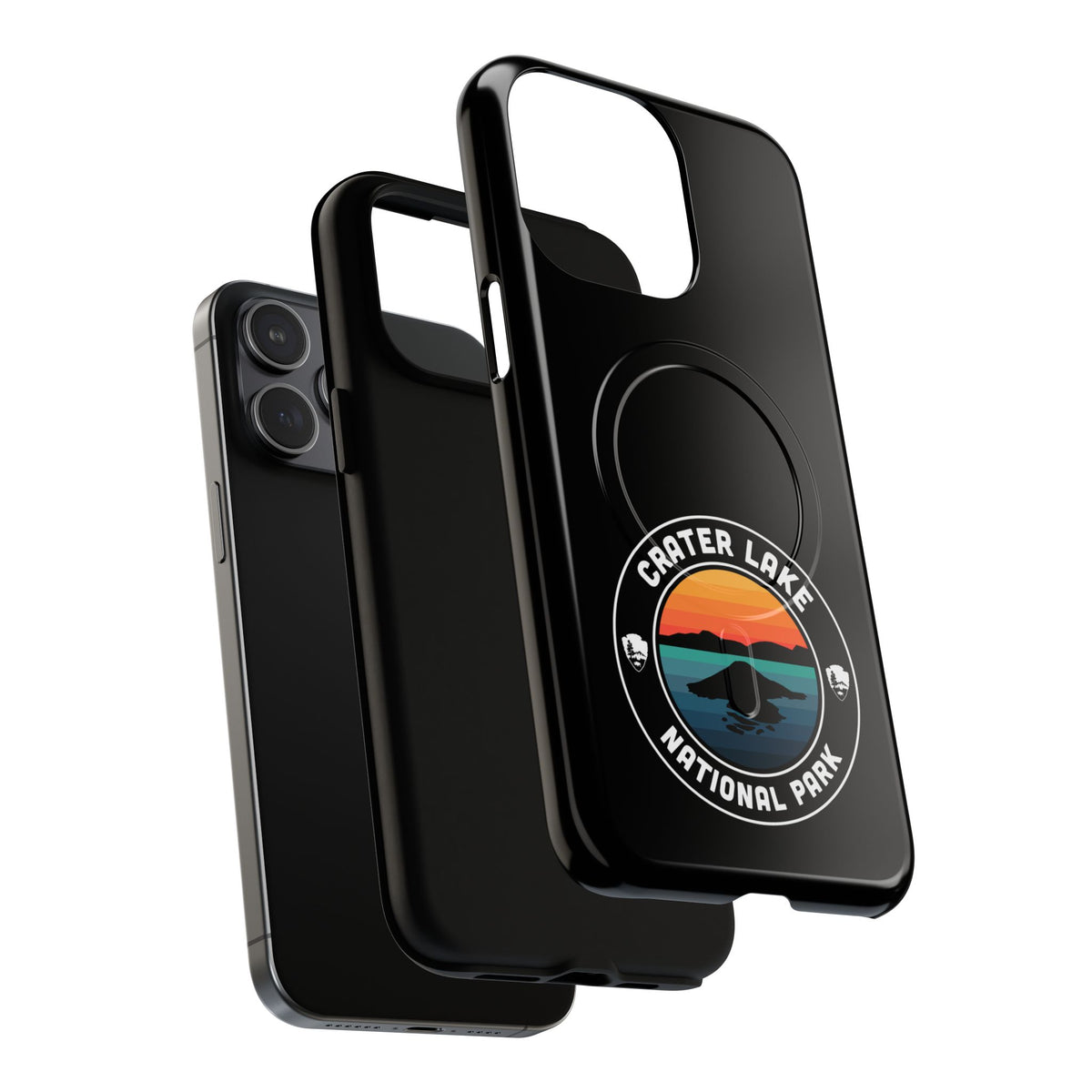 Crater Lake National Park iPhone Case with MagSafe - Round Emblem Design
