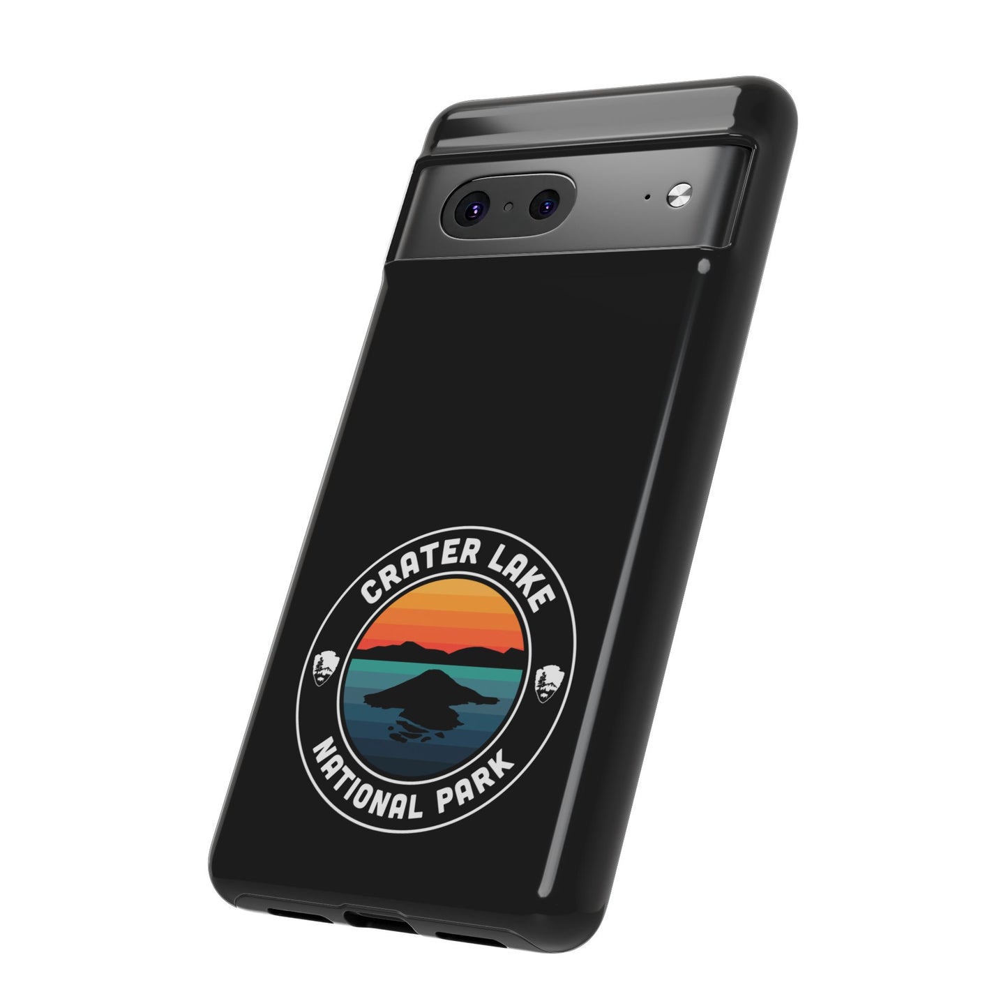 Crater Lake National Park Phone Case - Round Emblem Design