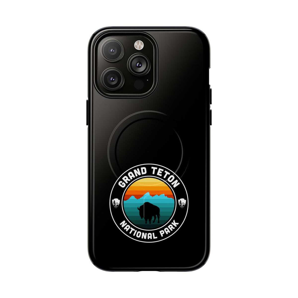 Grand Teton National Park iPhone Case with MagSafe - Round Emblem Design
