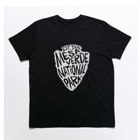 Mesa Verde National Park T-Shirt - Arrow Head Design in Black