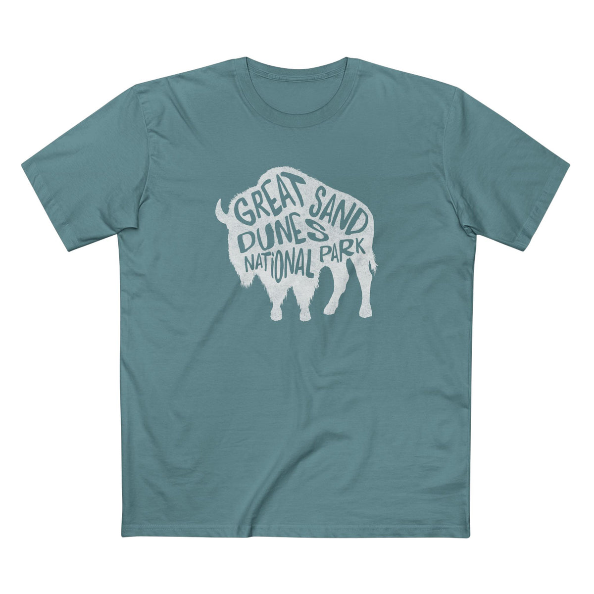 Great Sand Dunes National Park T-Shirt - Bison in Slate Blue