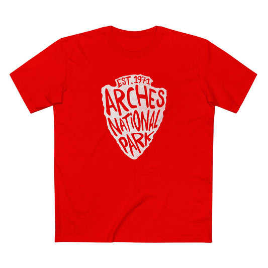 Arches National Park T-Shirt - Arrowhead Design in Red