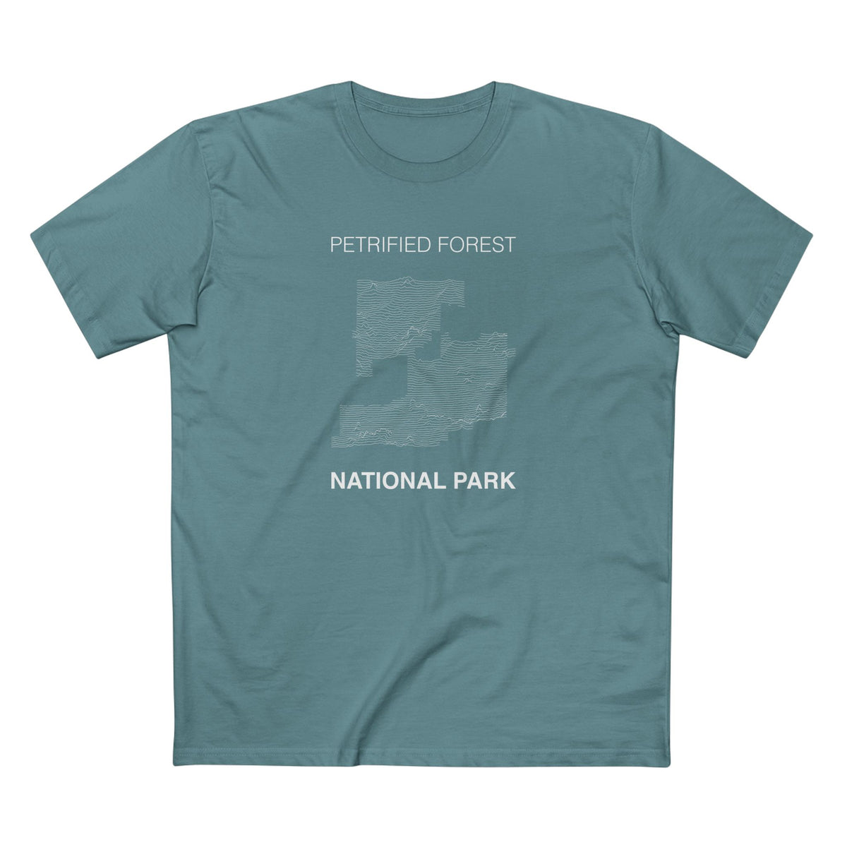 Petrified Forest National Park T-Shirt Lines in Slate Blue