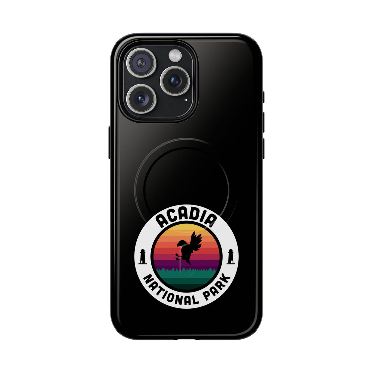 Acadia National Park iPhone Case with MagSafe - Round Emblem Design