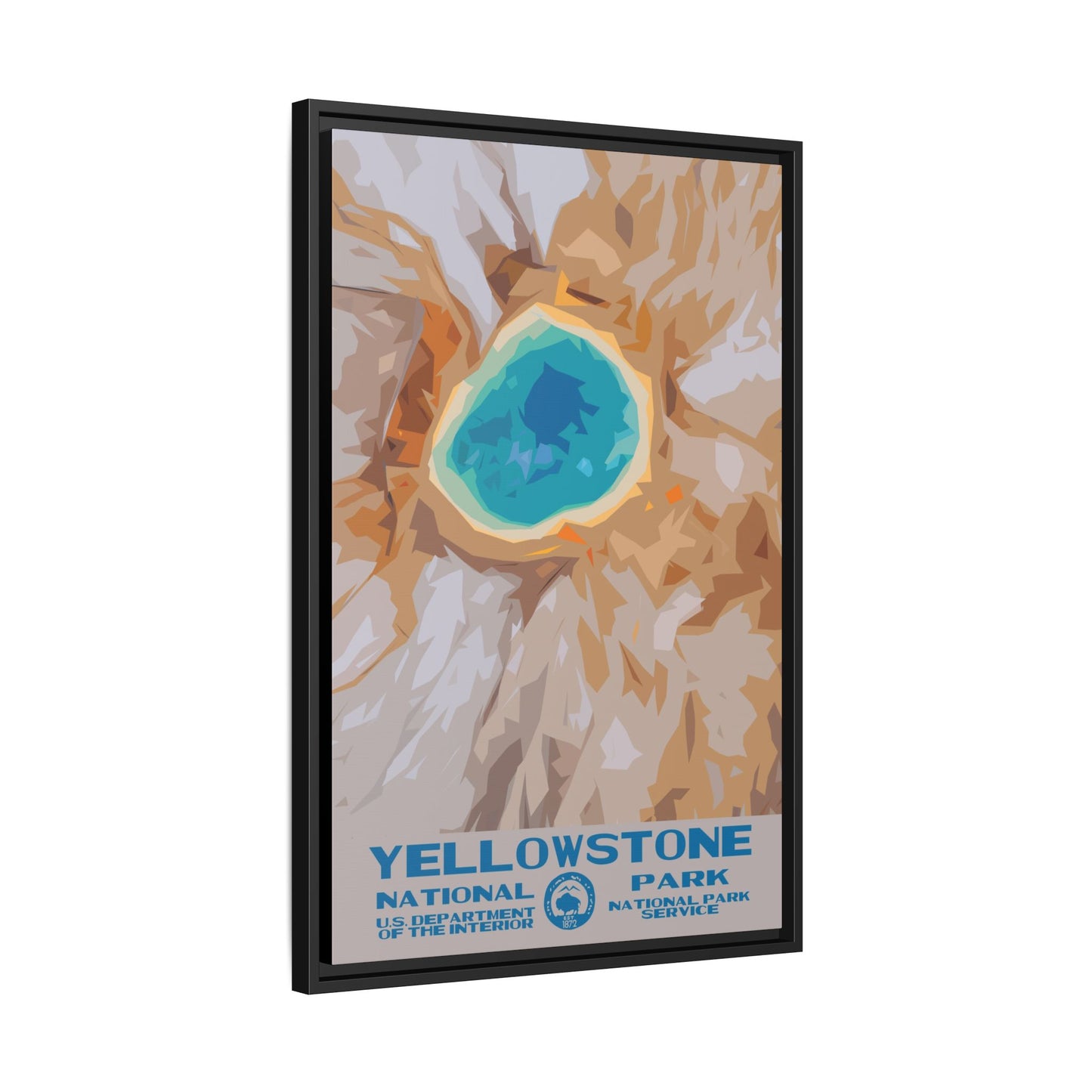 Yellowstone National Park Framed Canvas - WPA Poster