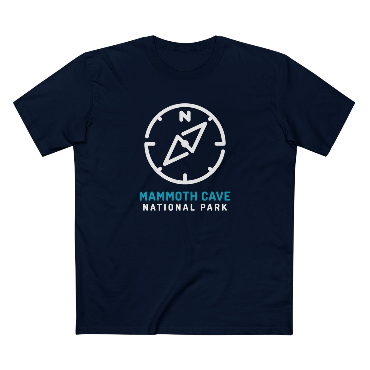 Mammoth Cave National Park T-Shirt Compass Design in Navy