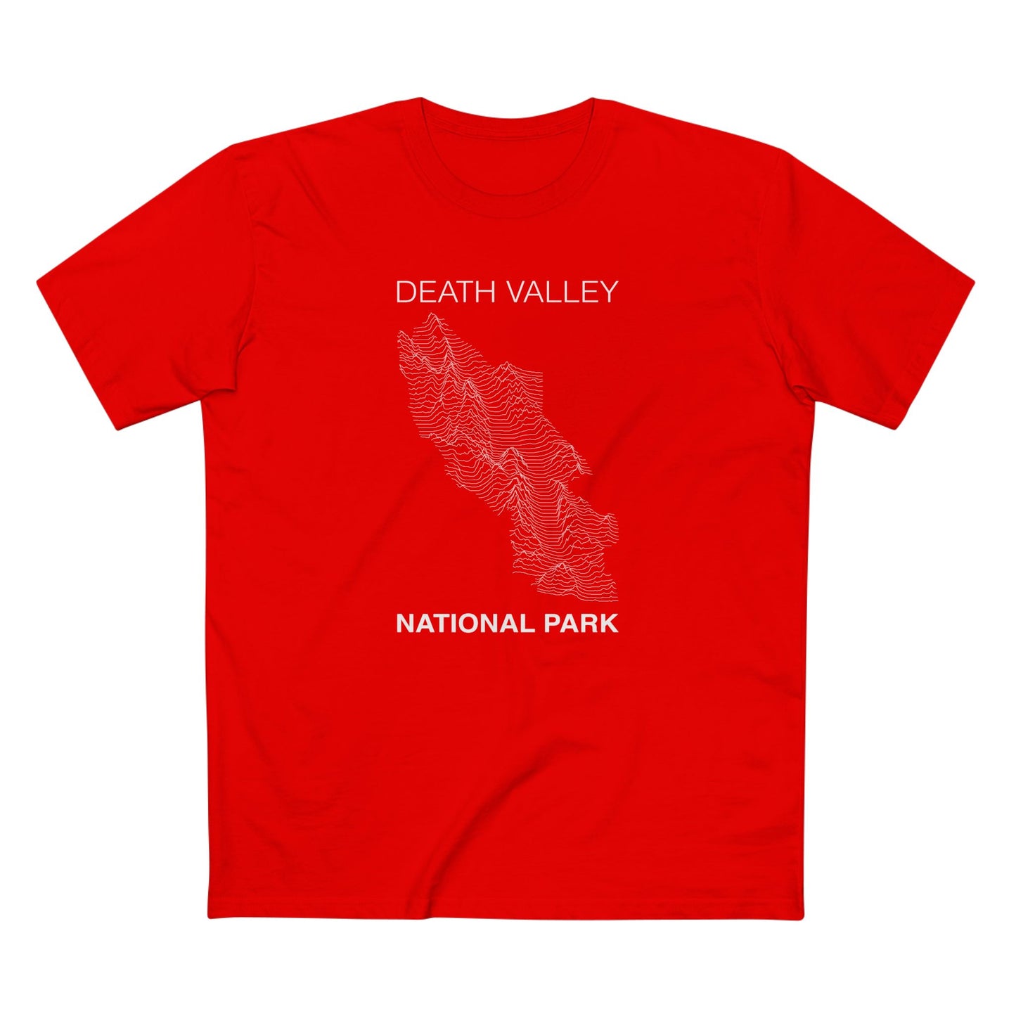 Death Valley National Park T-Shirt Lines in Red