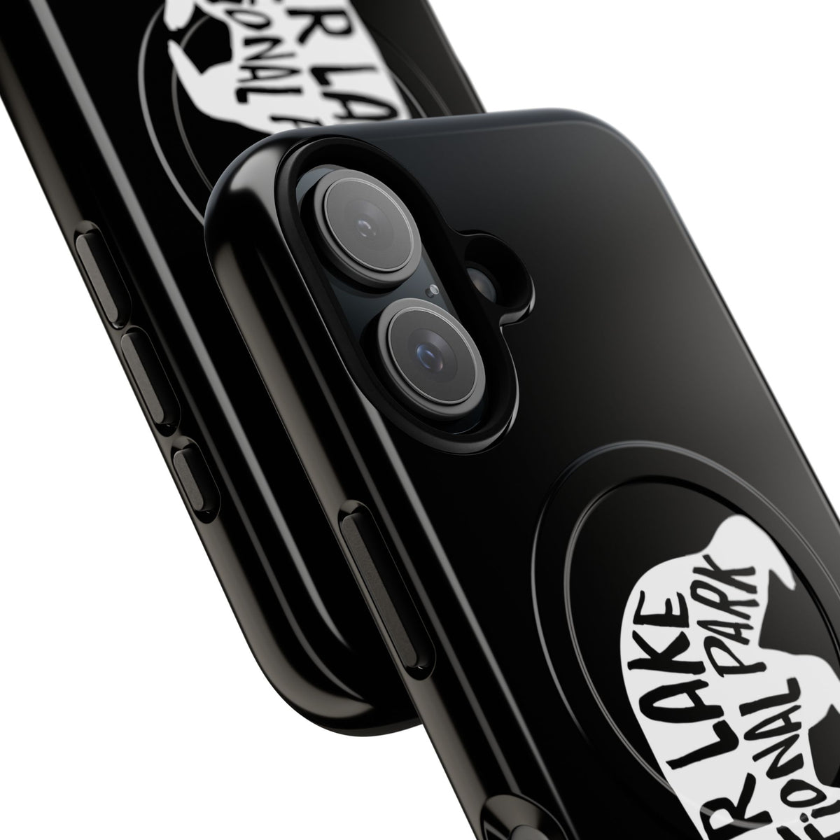 Crater Lake National Park iPhone Case with MagSafe - Black Bear Design