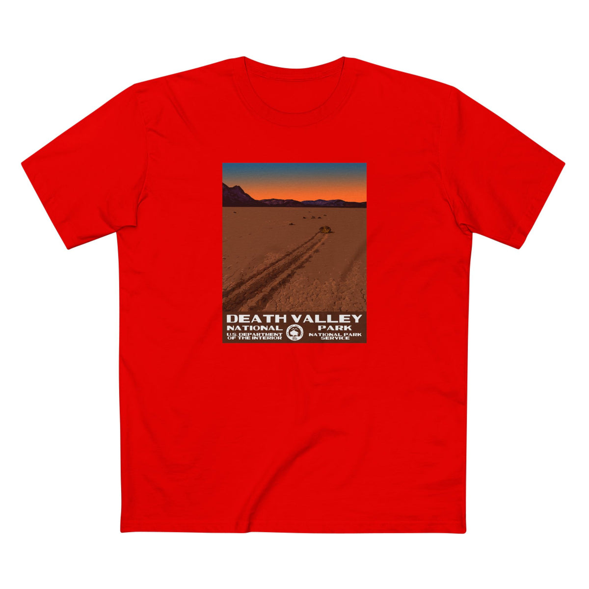 Death Valley National Park T-Shirt - Racetrack Playa in Red