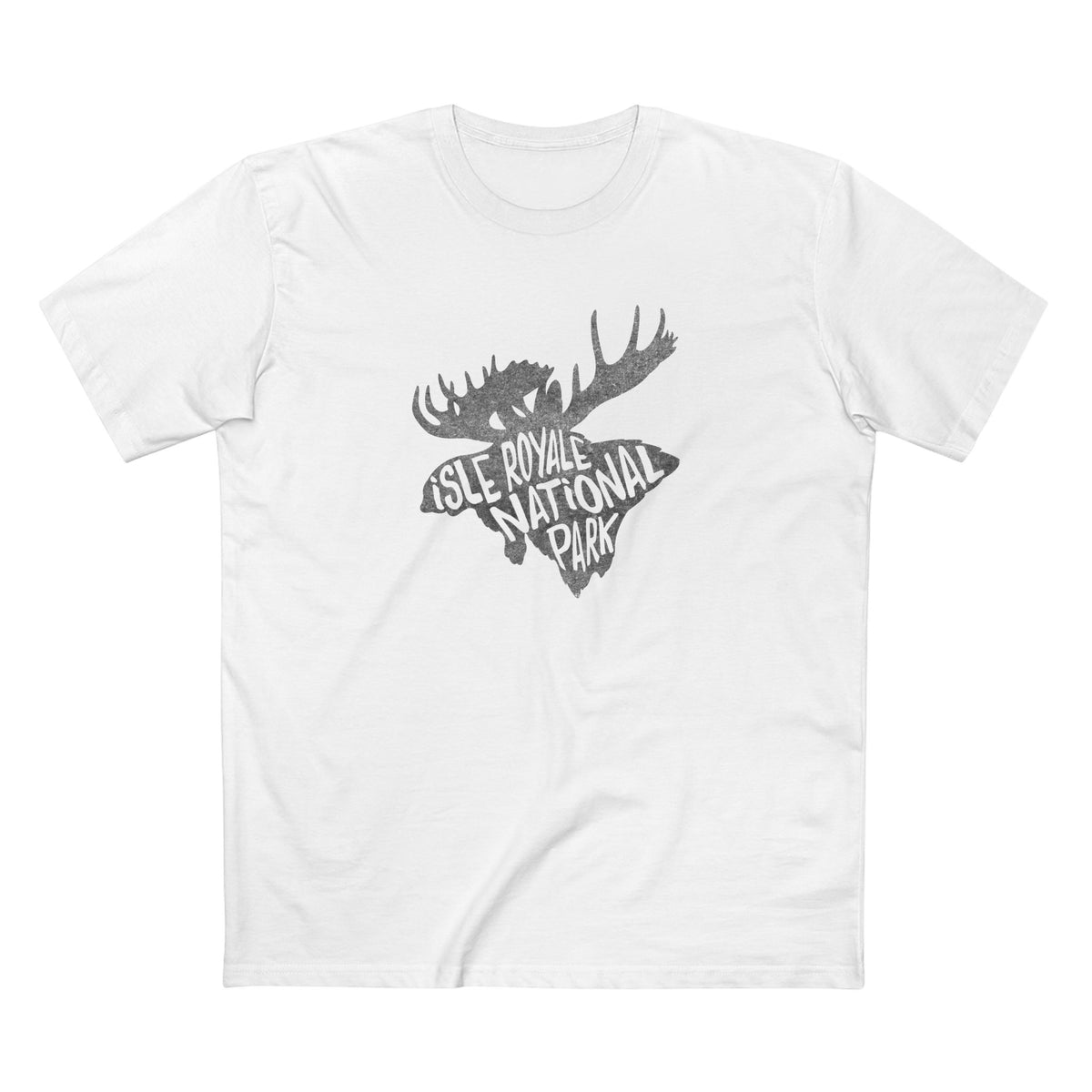 Isle Royale National Park T-Shirt - Moose in White