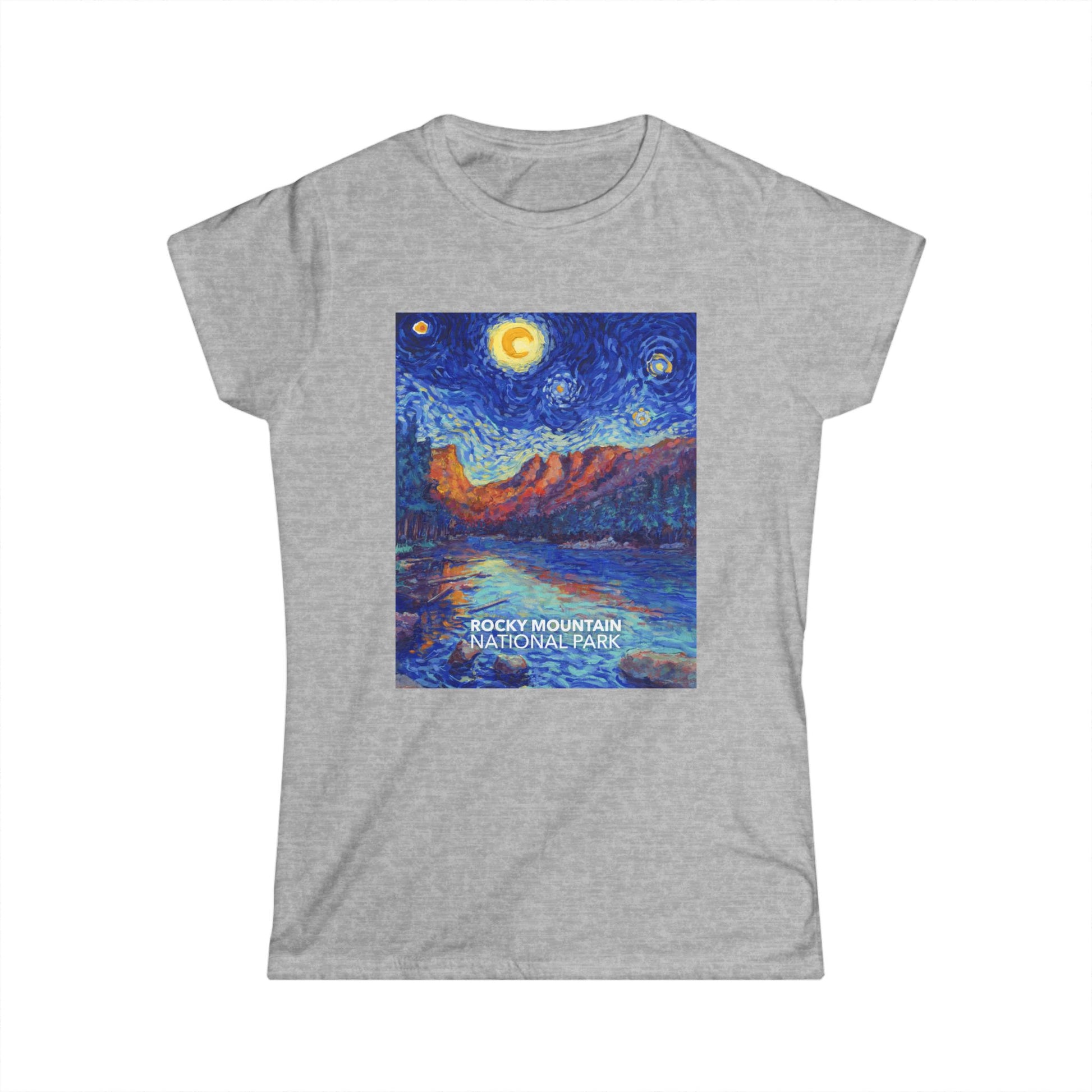 Rocky Mountain National Park T-Shirt - Women's Starry Night — close-up