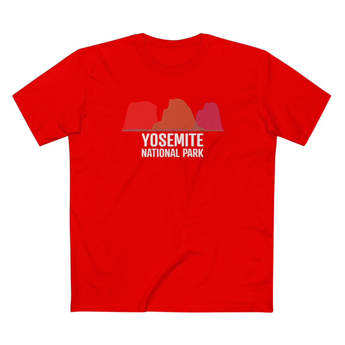 Yosemite National Park T-Shirt - Histogram Design in Red